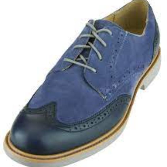 COLE HAAN Great Jones Wingtip Oxford Shoes Men’s size 9 Navy Blue Denim main image 6